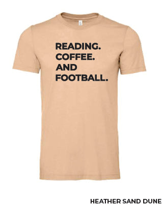 READING. COFFEE. FOOTBALL SHIRTS