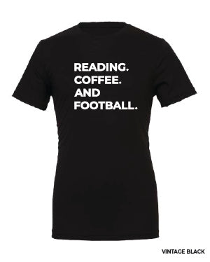 READING. COFFEE. FOOTBALL SHIRTS