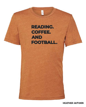READING. COFFEE. FOOTBALL SHIRTS