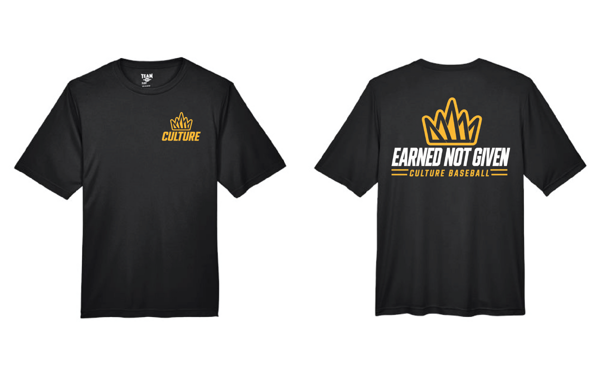 Culture Performance Shirt-- Earned Not Given front and back