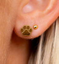 Pierced Co paw earrings