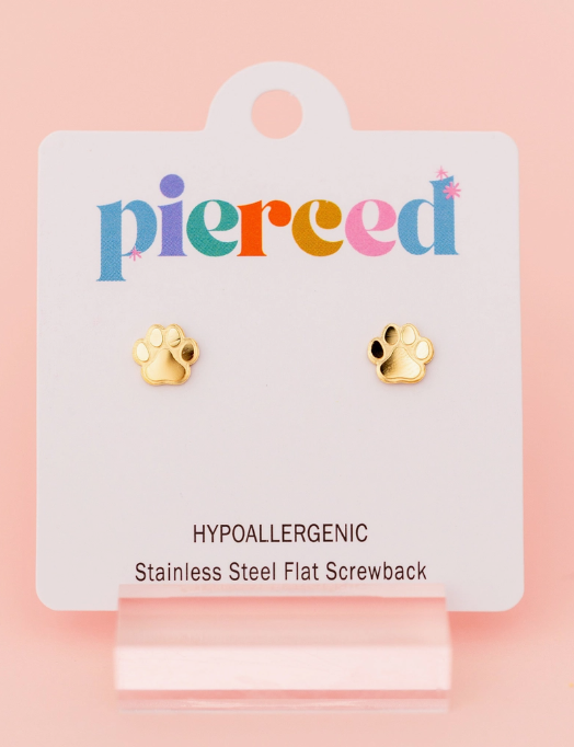 Pierced Co paw earrings