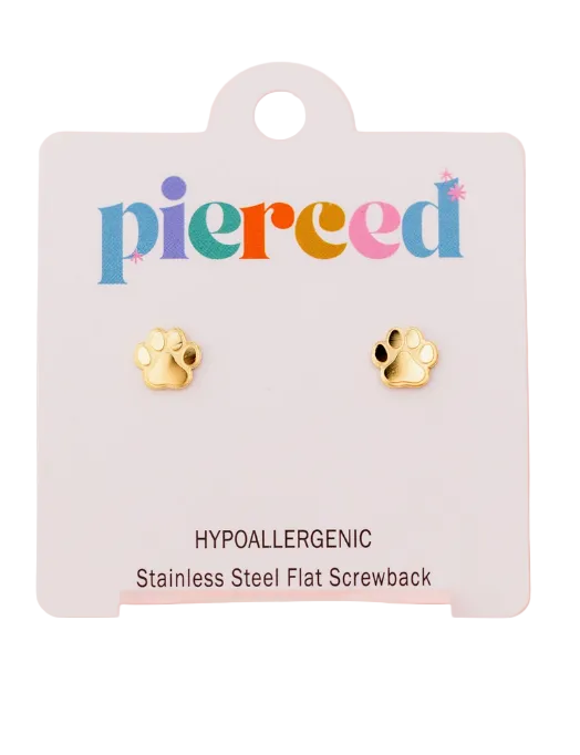 Pierced Co paw earrings