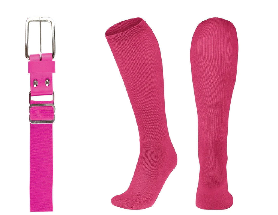 Prospects Softball black jersey + pink sock and belt combo