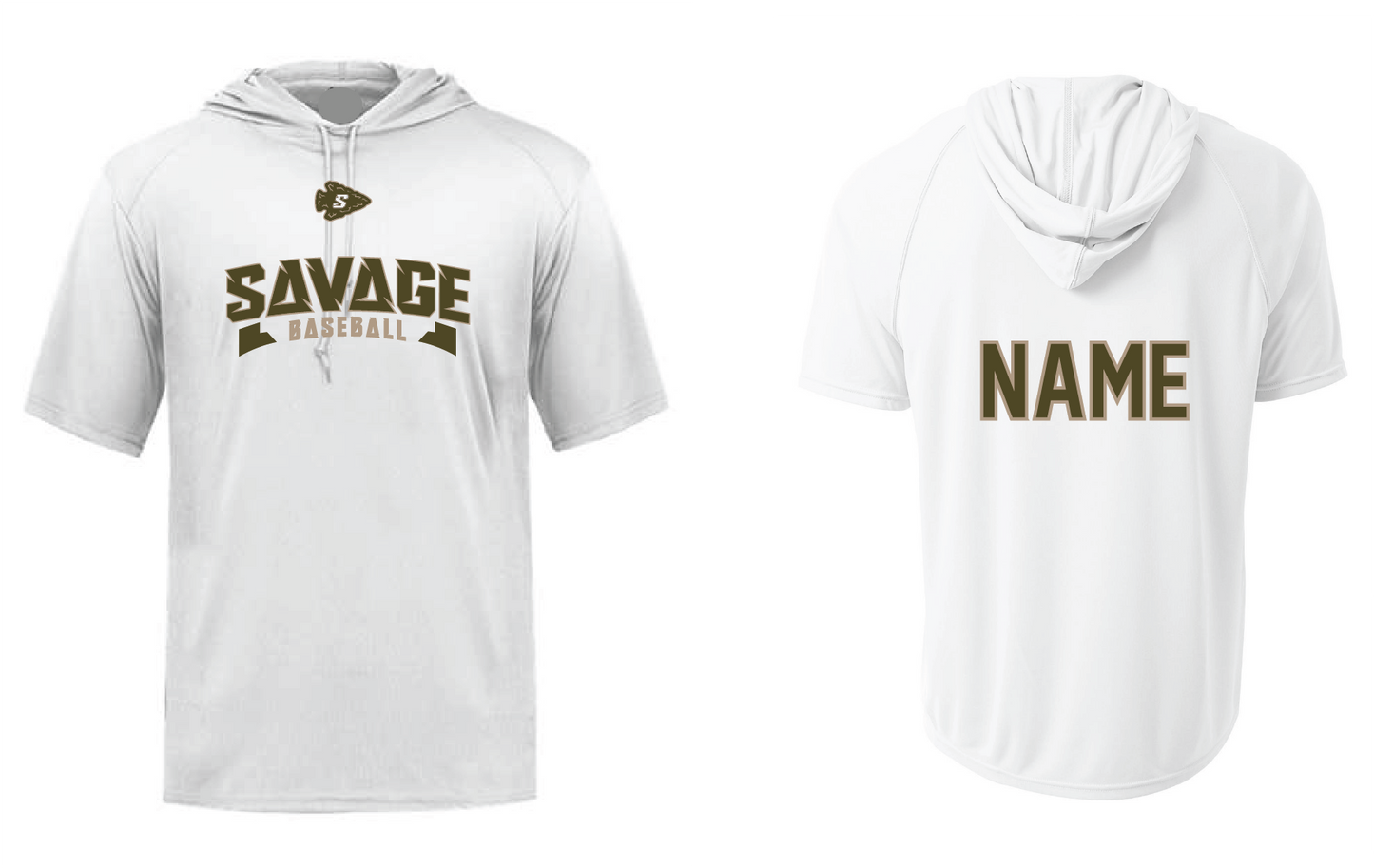 SAVAGE SS DRIFIT HOODIE TEES (2 COLOR OPTIONS)